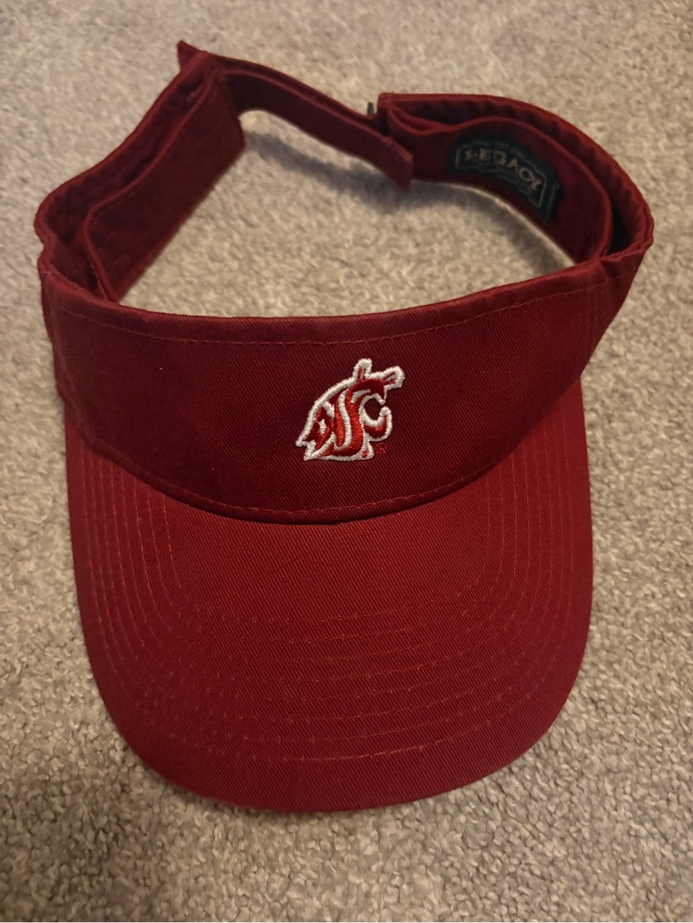 WSU Cougars Maroon Visor - Embroidered Logo